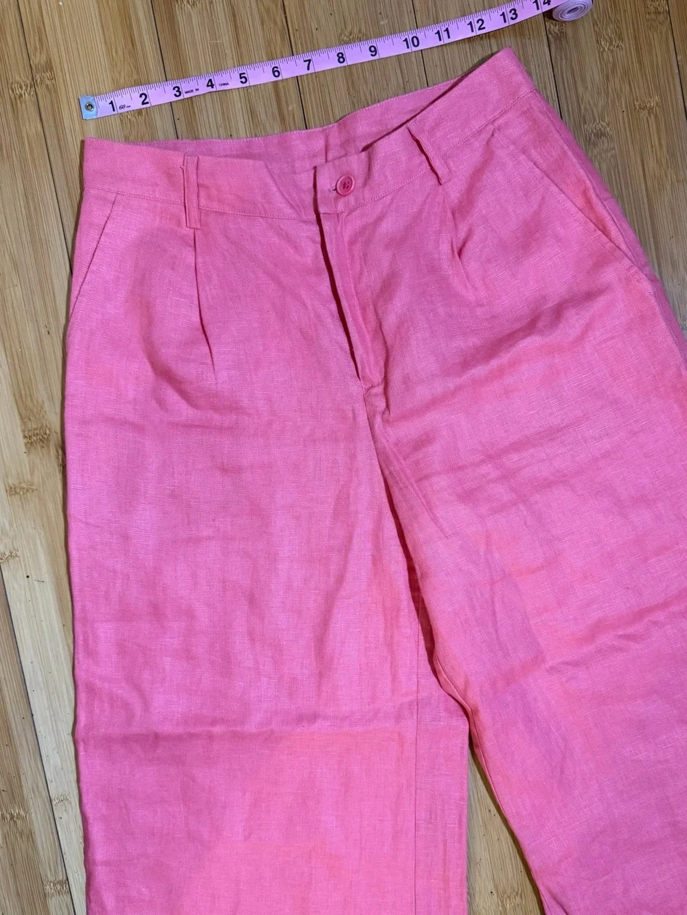 Reformation Tommy Snapdragon Pink Linen Pants Size 6P